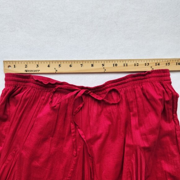 Saks Fifth Avenue Threads Pink Cotton Maxi Skirt Boho Gypsy Hippie Festival Cute - Picture 9 of 9